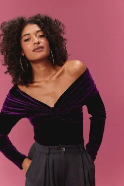 Bodys<Make My Lemonade BODY BEATRICE VELOURS PURPLE