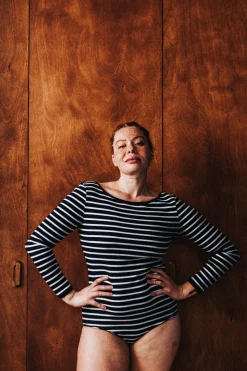 Bodys<Make My Lemonade BODY HUGO RAYURES NAVY