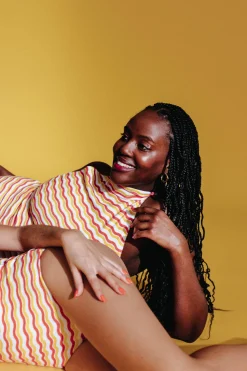 Bodys<Make My Lemonade BODY POLLY RAYURES WAVY