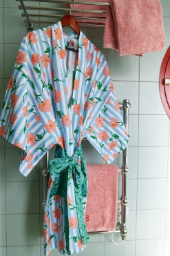 Le Linge|Homewear<Make My Lemonade DESHABILLE THALULA FLOWERS STRIPES BLUE