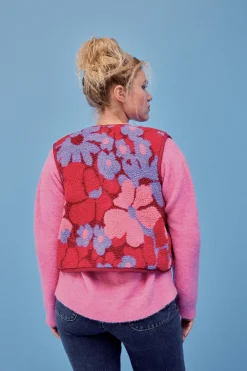 Vestes & Manteaux|Sweats & Mailles<Make My Lemonade GILET RAVEL FLEURS 70'S PURPLE