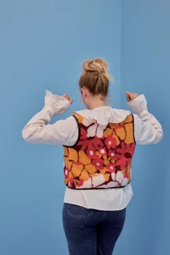 Vestes & Manteaux<Make My Lemonade GILET RAVEL MOUMOUTE FLEURS ORANGE