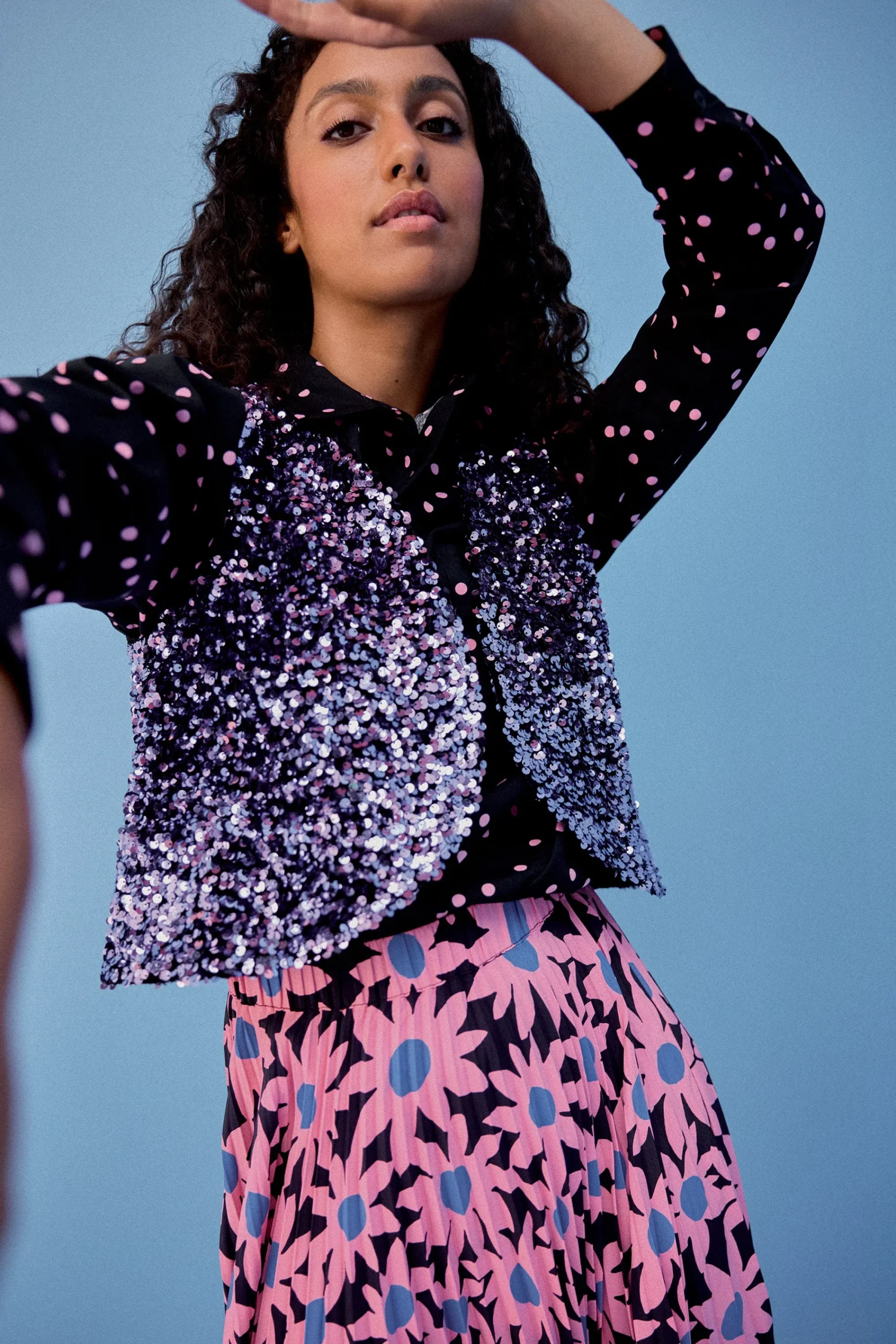 Vestes & Manteaux<Make My Lemonade GILET RAVEL SEQUINS LILAS