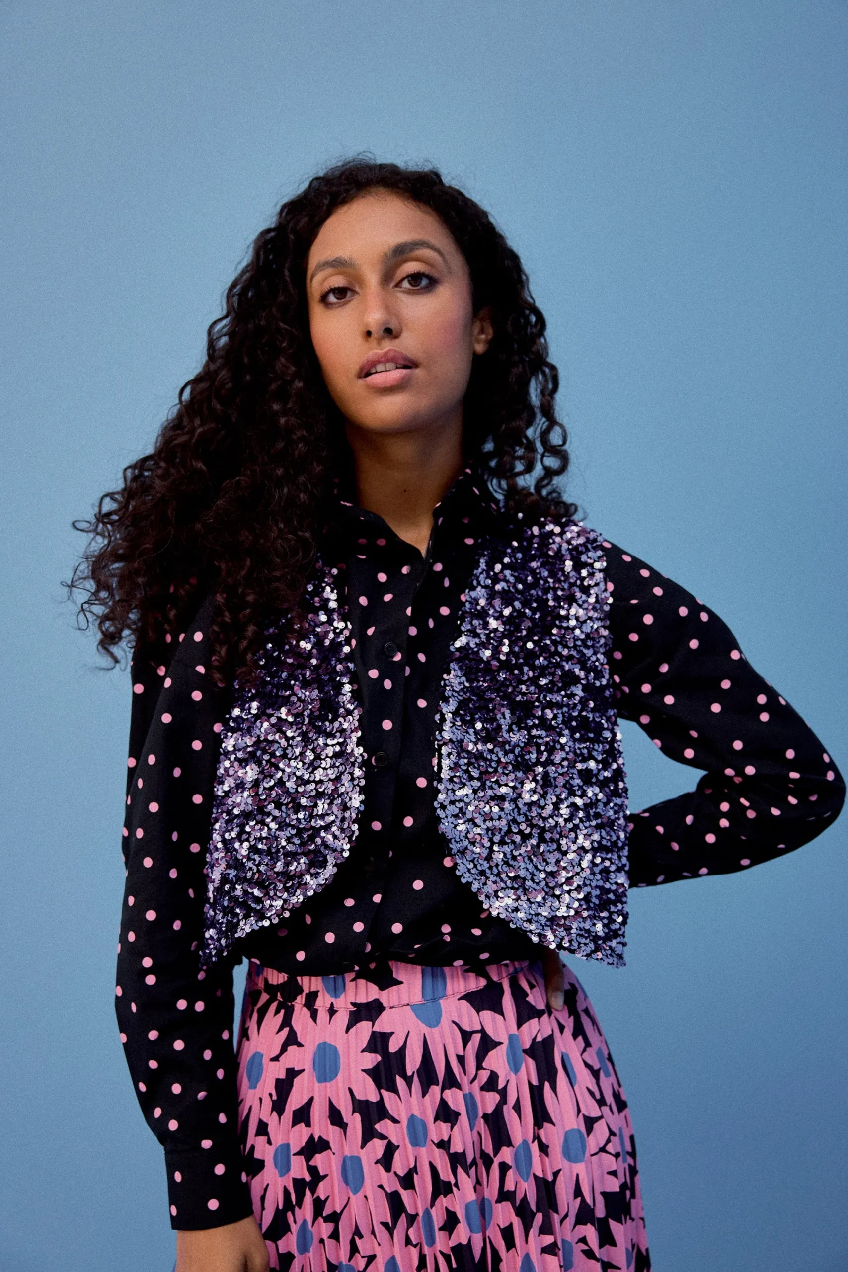 Vestes & Manteaux<Make My Lemonade GILET RAVEL SEQUINS LILAS