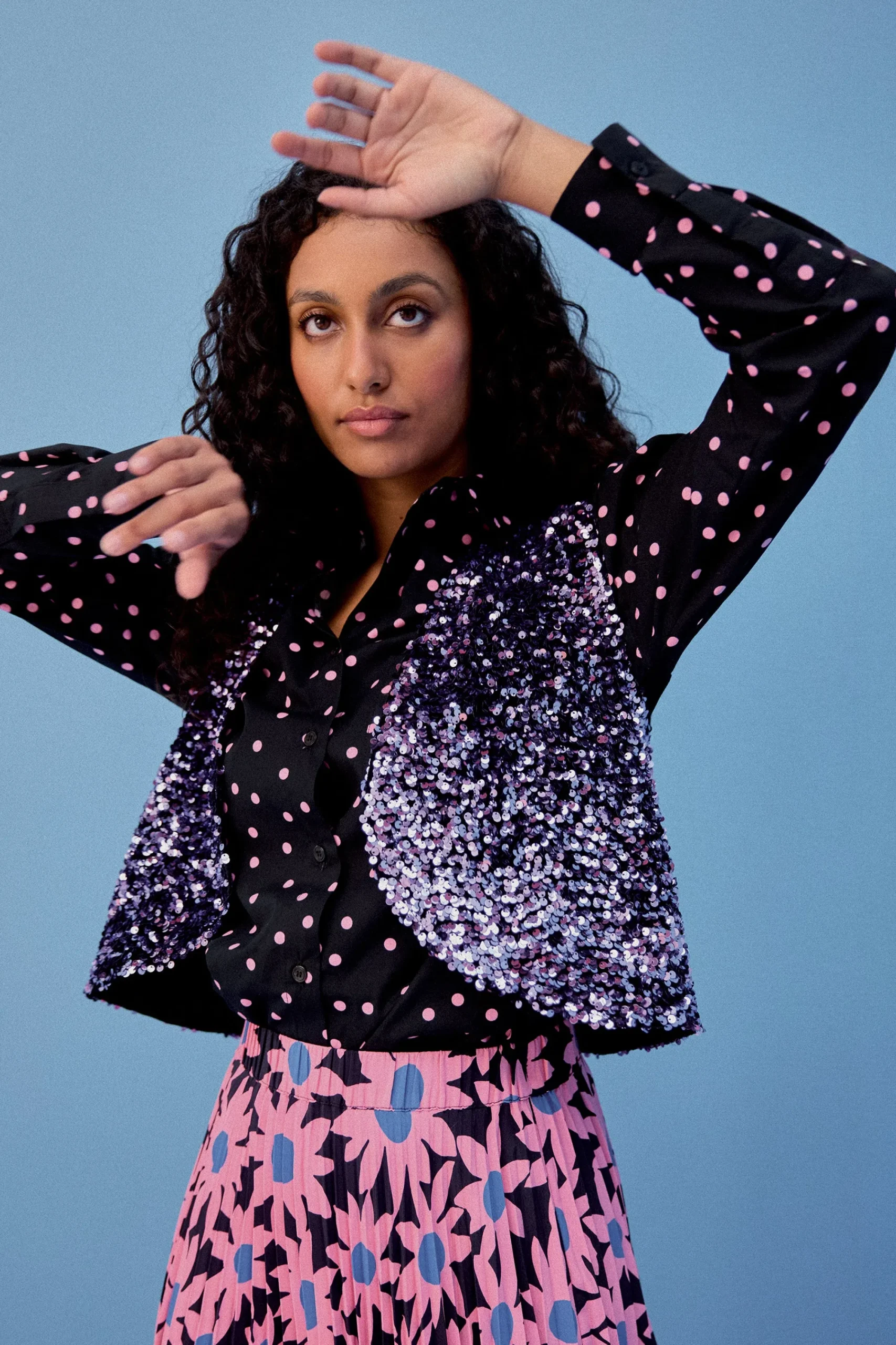 Vestes & Manteaux<Make My Lemonade GILET RAVEL SEQUINS LILAS