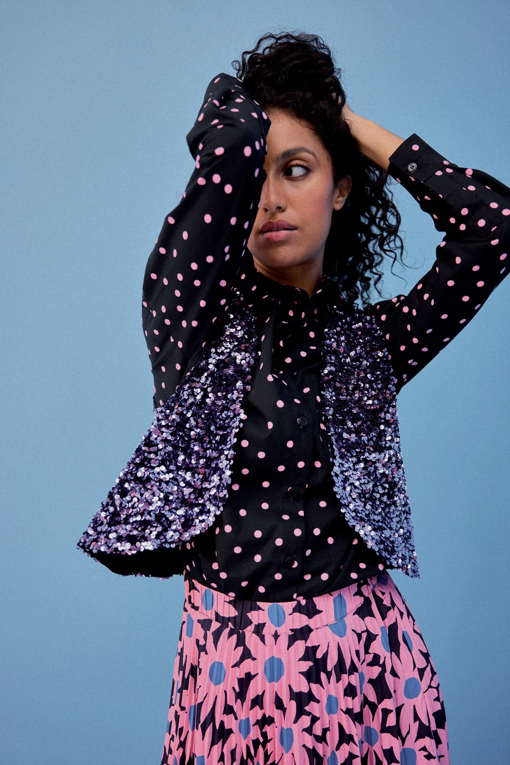 Vestes & Manteaux<Make My Lemonade GILET RAVEL SEQUINS LILAS