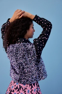 Vestes & Manteaux<Make My Lemonade GILET RAVEL SEQUINS LILAS