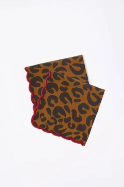 Art De La Table|Le Linge<Make My Lemonade LOT DE 2 SERVIETTES KATE LEOPARD