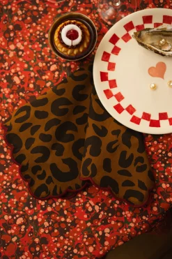 Art De La Table|Le Linge<Make My Lemonade LOT DE 2 SERVIETTES KATE LEOPARD