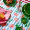 Art De La Table|Le Linge<Make My Lemonade NAPPE AMELIA BLUE FLOWERS STRIPES