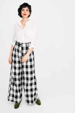 Pantalons<Make My Lemonade PANTALON HARYA VICHY NOIR & BLANC