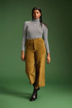 Pantalons<Make My Lemonade PANTALON NELSON VELOURS KAKI