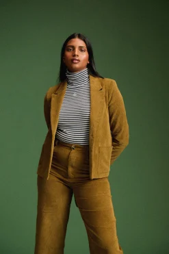 Pantalons<Make My Lemonade PANTALON NELSON VELOURS KAKI