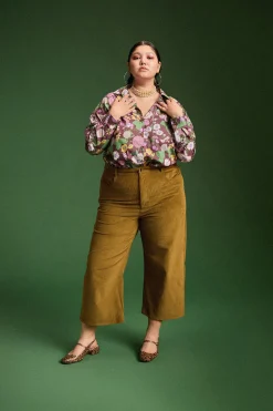 Pantalons<Make My Lemonade PANTALON NELSON VELOURS KAKI