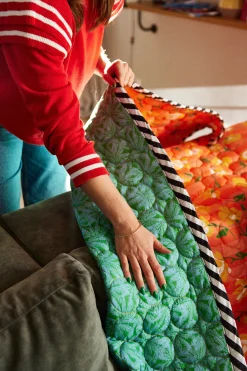 Le Linge<Make My Lemonade PLAID ALLIOCHA PINK & ORANGE