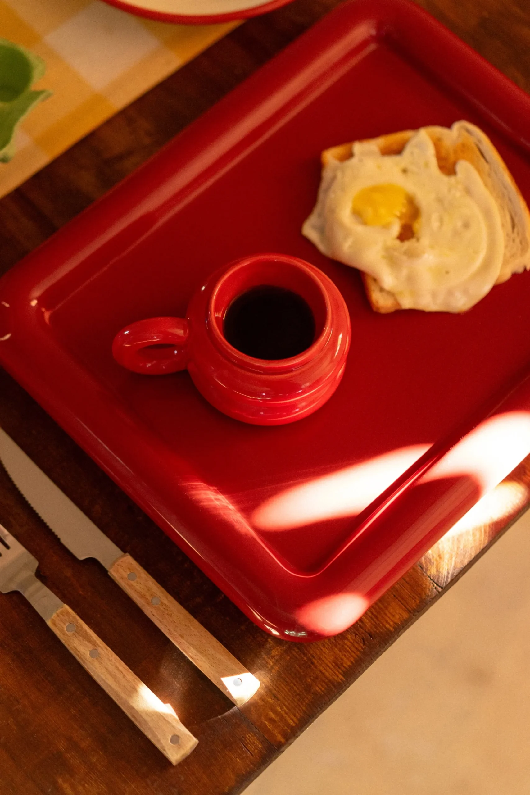 Art De La Table<Make My Lemonade PLATEAU CARRE CONNOR ROUGE