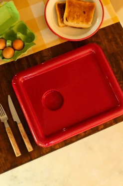 Art De La Table<Make My Lemonade PLATEAU CARRE CONNOR ROUGE
