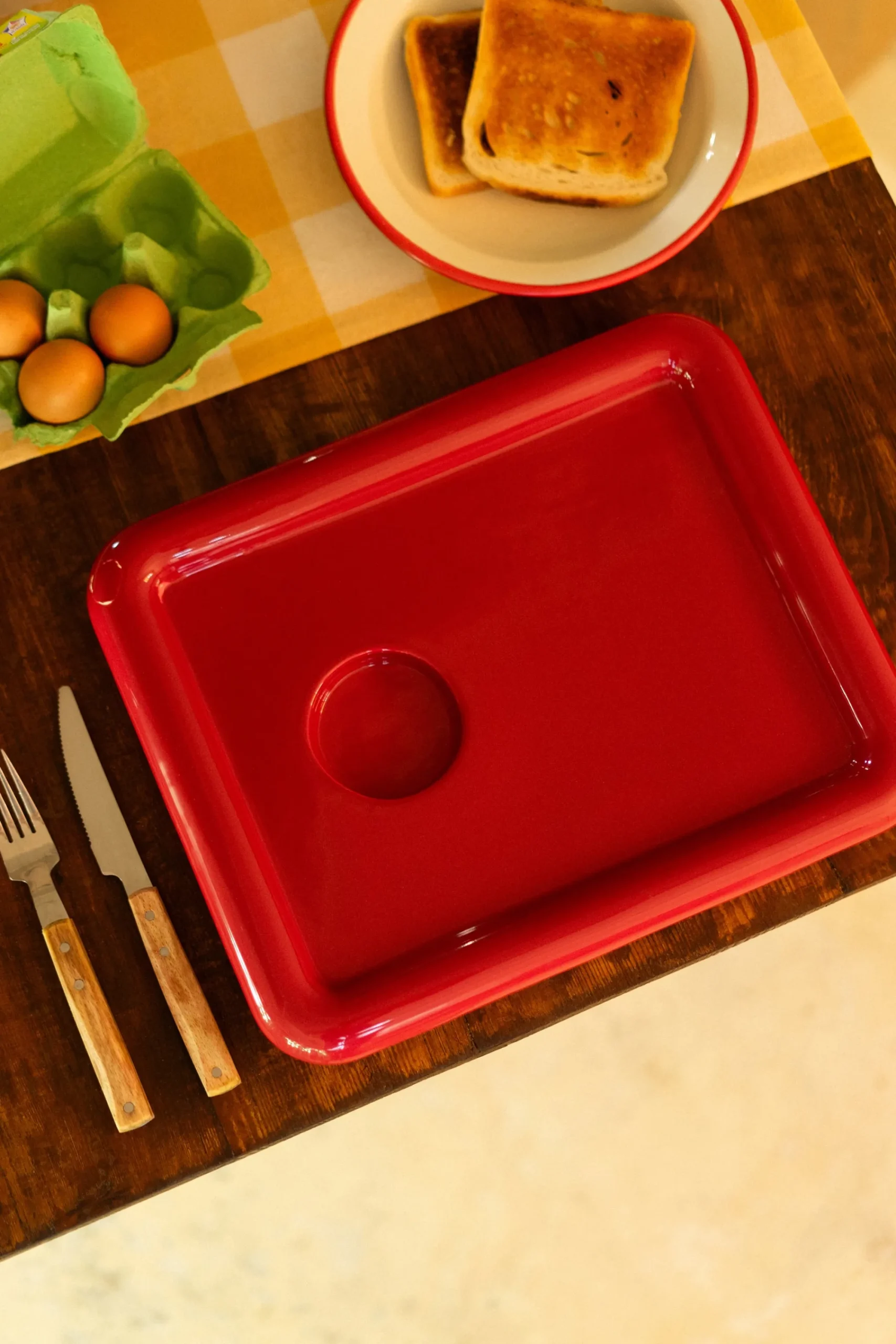 Art De La Table<Make My Lemonade PLATEAU CARRE CONNOR ROUGE