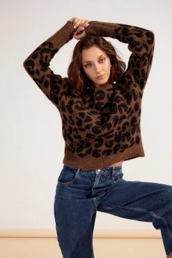 Sweats & Mailles<Make My Lemonade PULL MARIUS V LEOPARD