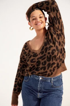 Sweats & Mailles<Make My Lemonade PULL MARIUS V LEOPARD