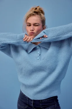 Sweats & Mailles<Make My Lemonade PULL RUBEN BLEU CIEL