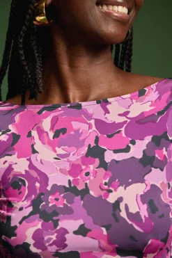 Robes & Combis<Make My Lemonade ROBE MADISON PURPLE FLOWERS