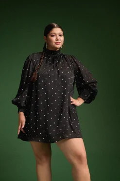 Robes & Combis<Make My Lemonade ROBE ROMINA BLACK POLKA
