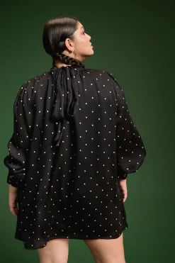Robes & Combis<Make My Lemonade ROBE ROMINA BLACK POLKA