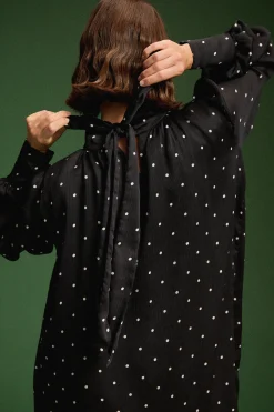 Robes & Combis<Make My Lemonade ROBE ROMINA BLACK POLKA