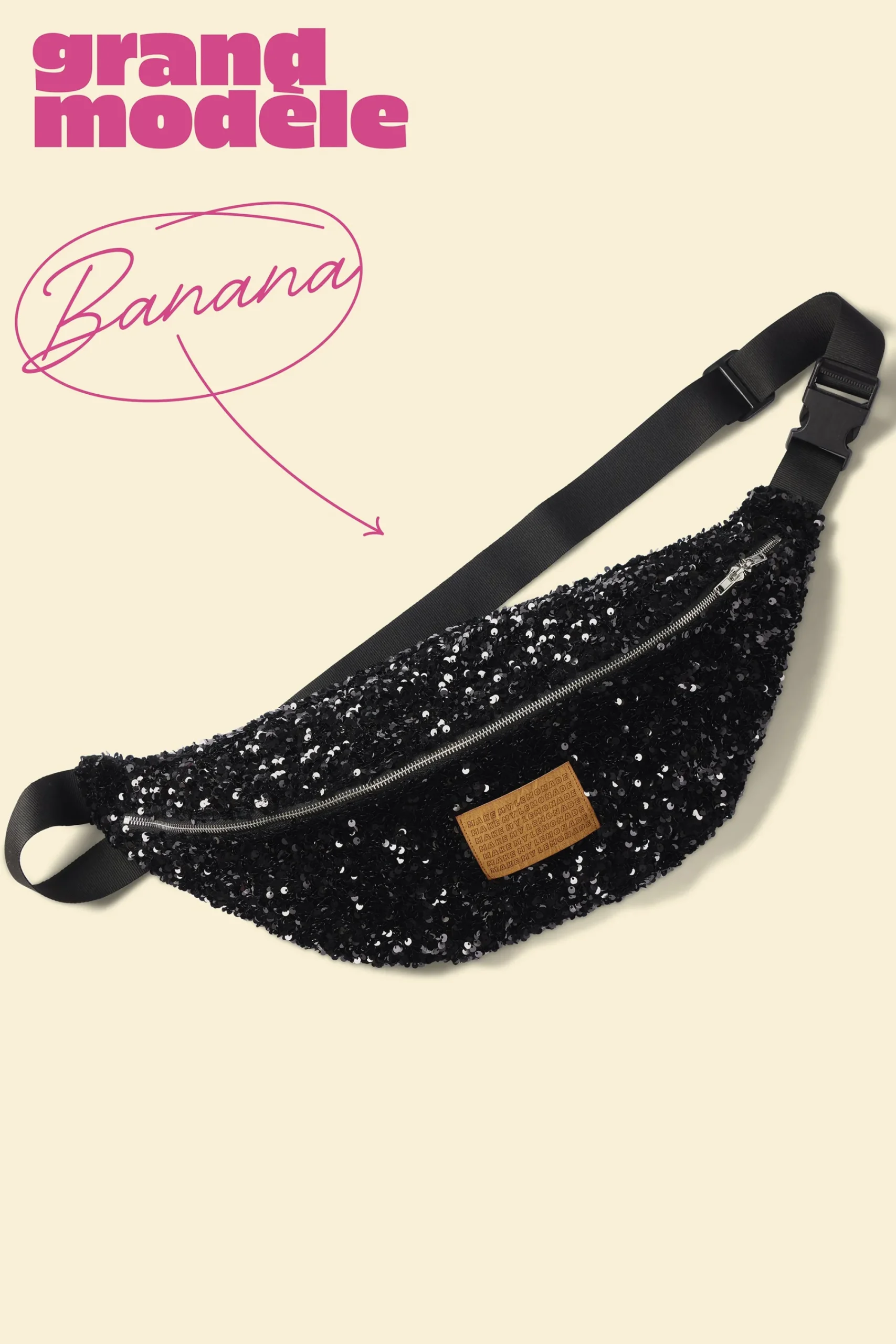 Bananes|Sacs & Bananes<Make My Lemonade SAC BANANA SEQUINS NOIRS