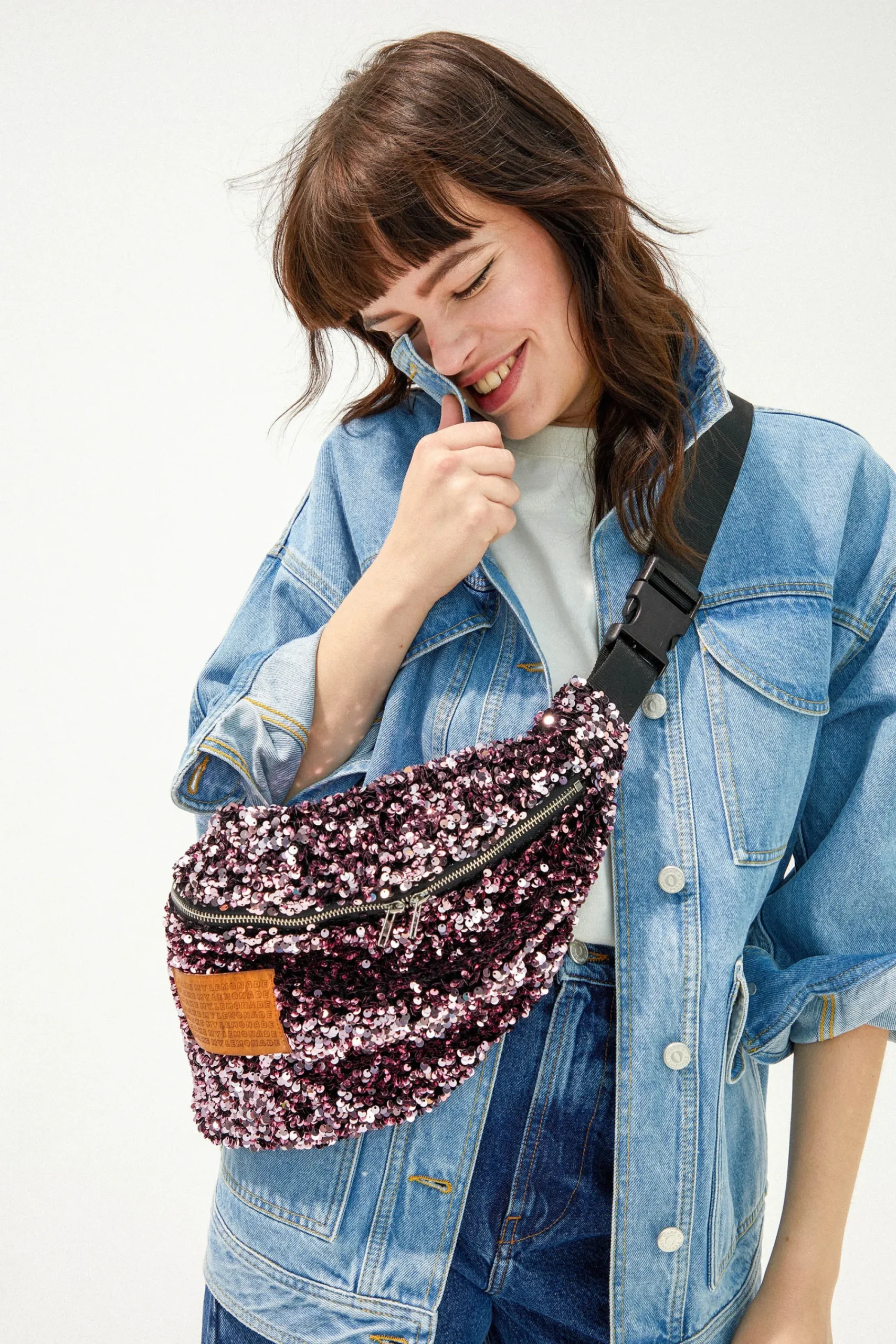 Bananes|Sacs & Bananes<Make My Lemonade SAC BANANA SEQUINS ROSES