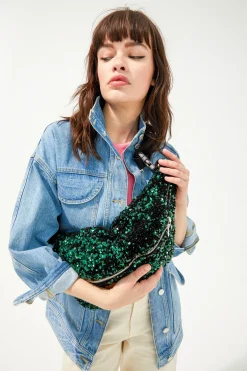 Bananes|Sacs & Bananes<Make My Lemonade SAC BANANA SEQUINS VERTS