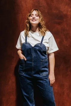 Robes & Combis<Make My Lemonade SALOPETTE HEDWIGE JEAN MEDIUM BLUE