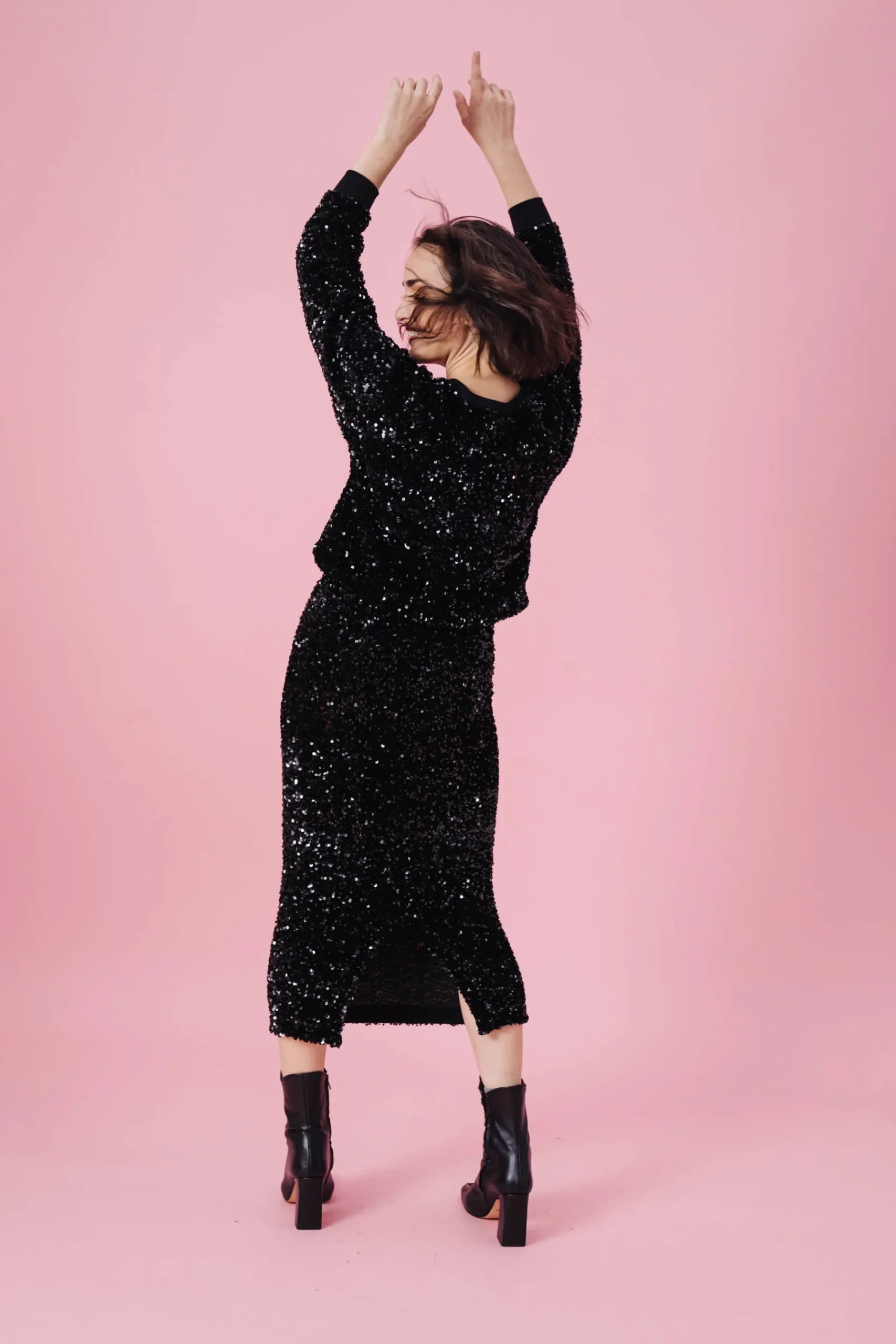 Sweats & Mailles<Make My Lemonade SWEAT HENRI SEQUINS NOIRS