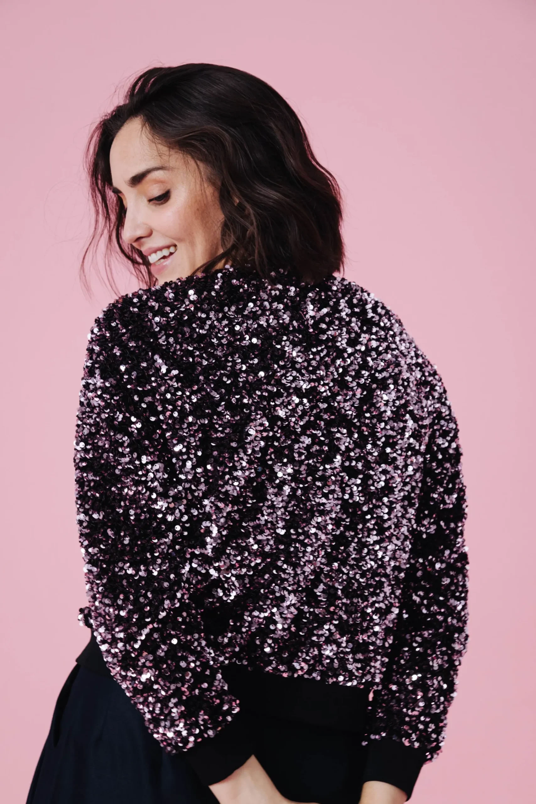 Sweats & Mailles<Make My Lemonade SWEAT HENRI SEQUINS ROSE