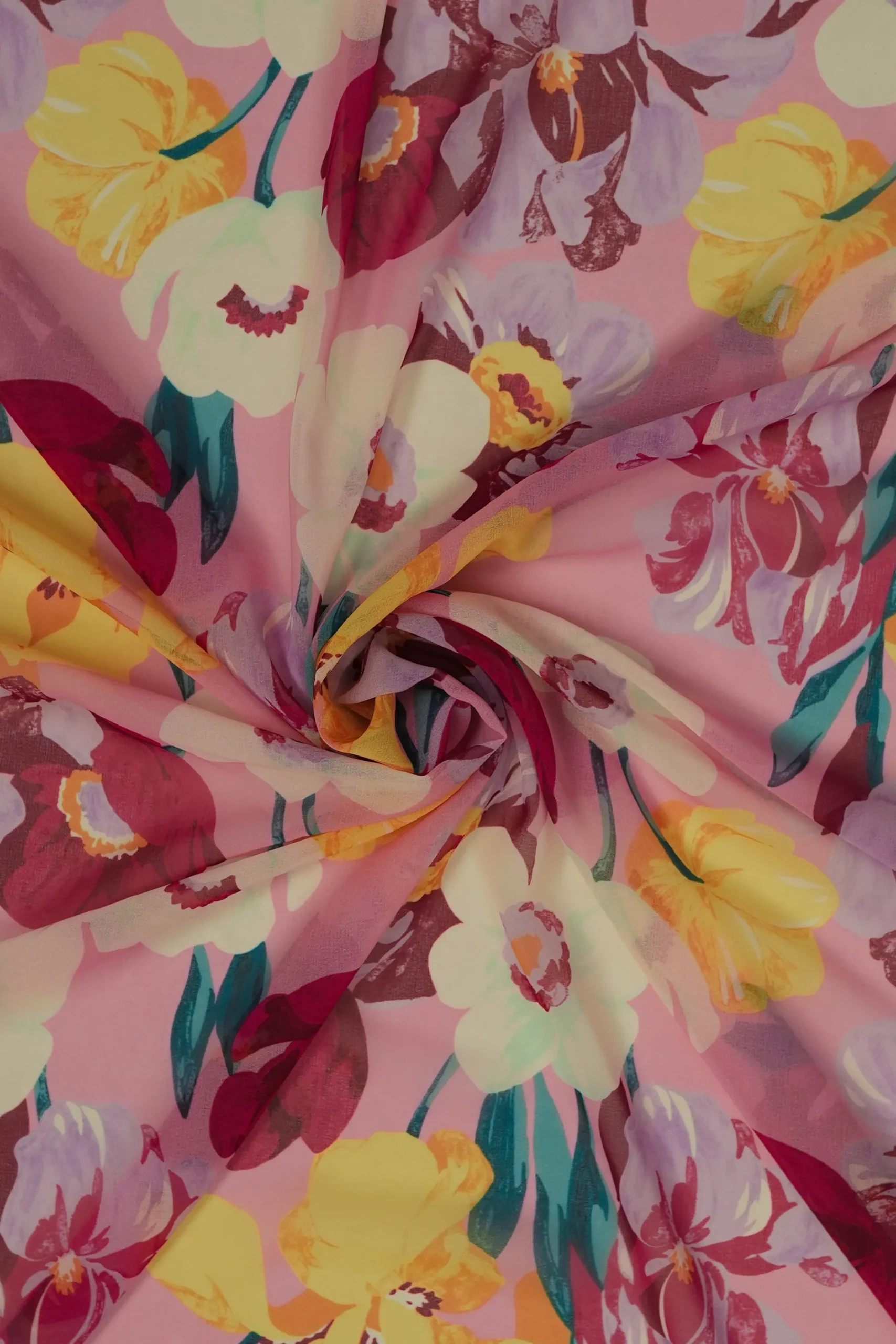 Mercerie & Couture|Tissus<Make My Lemonade TISSU GRANDES FLEURS ROSE