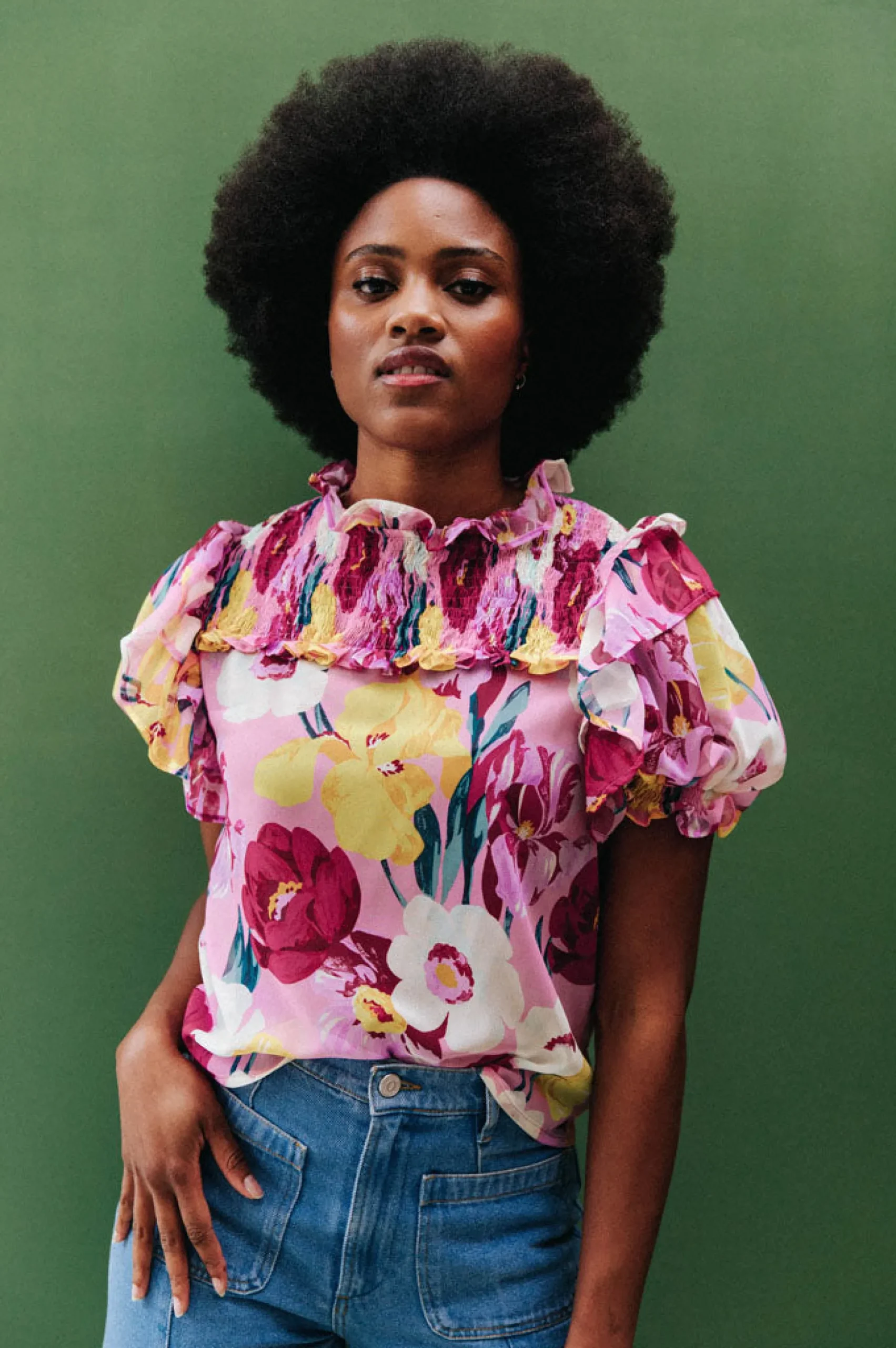 Mercerie & Couture|Tissus<Make My Lemonade TISSU GRANDES FLEURS ROSE