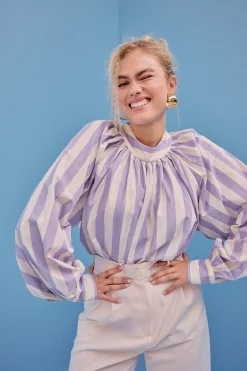 Tops & T-Shirts<Make My Lemonade TOP ALICE RAYURE VIOLET