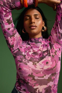 Tops & T-Shirts<Make My Lemonade TOP GALA PURPLE FLOWERS