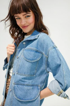 Vestes & Manteaux<Make My Lemonade VESTE MAX LIGHT BLUE