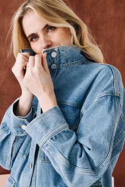 Vestes & Manteaux<Make My Lemonade VESTE MAX LIGHT BLUE