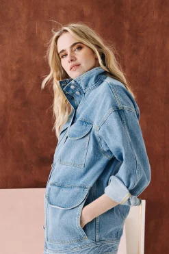 Vestes & Manteaux<Make My Lemonade VESTE MAX LIGHT BLUE